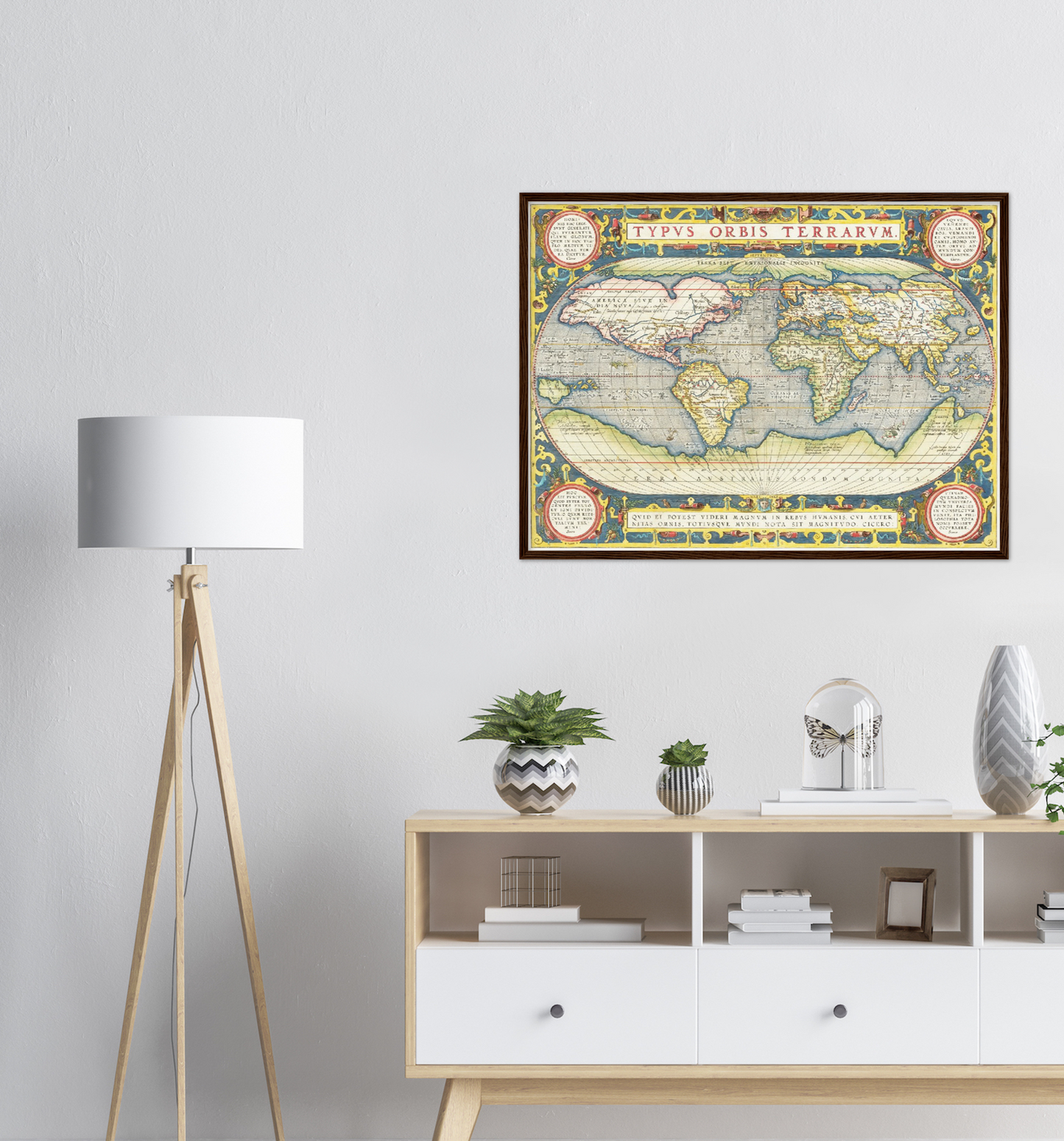 Historische Weltkarte um 1570