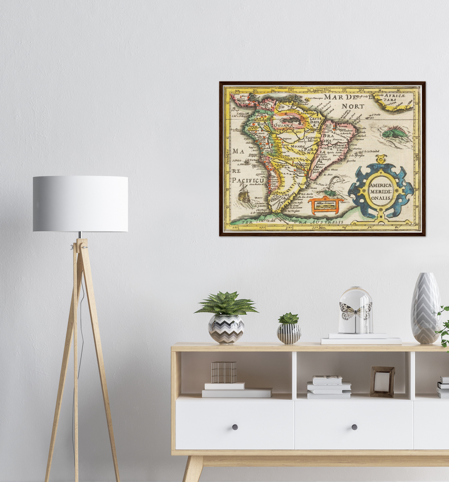 Historische Landkarte Südamerika um 1609