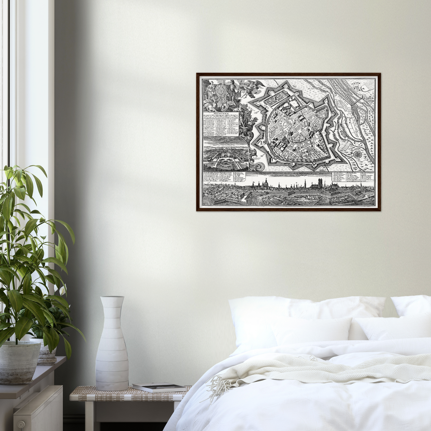 Historischer Stadtplan München um 1740