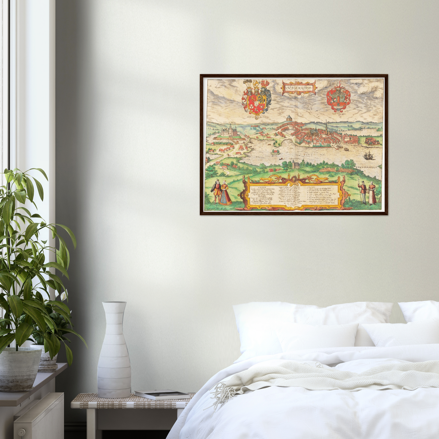 Historische Stadtansicht Schleswig um 1592
