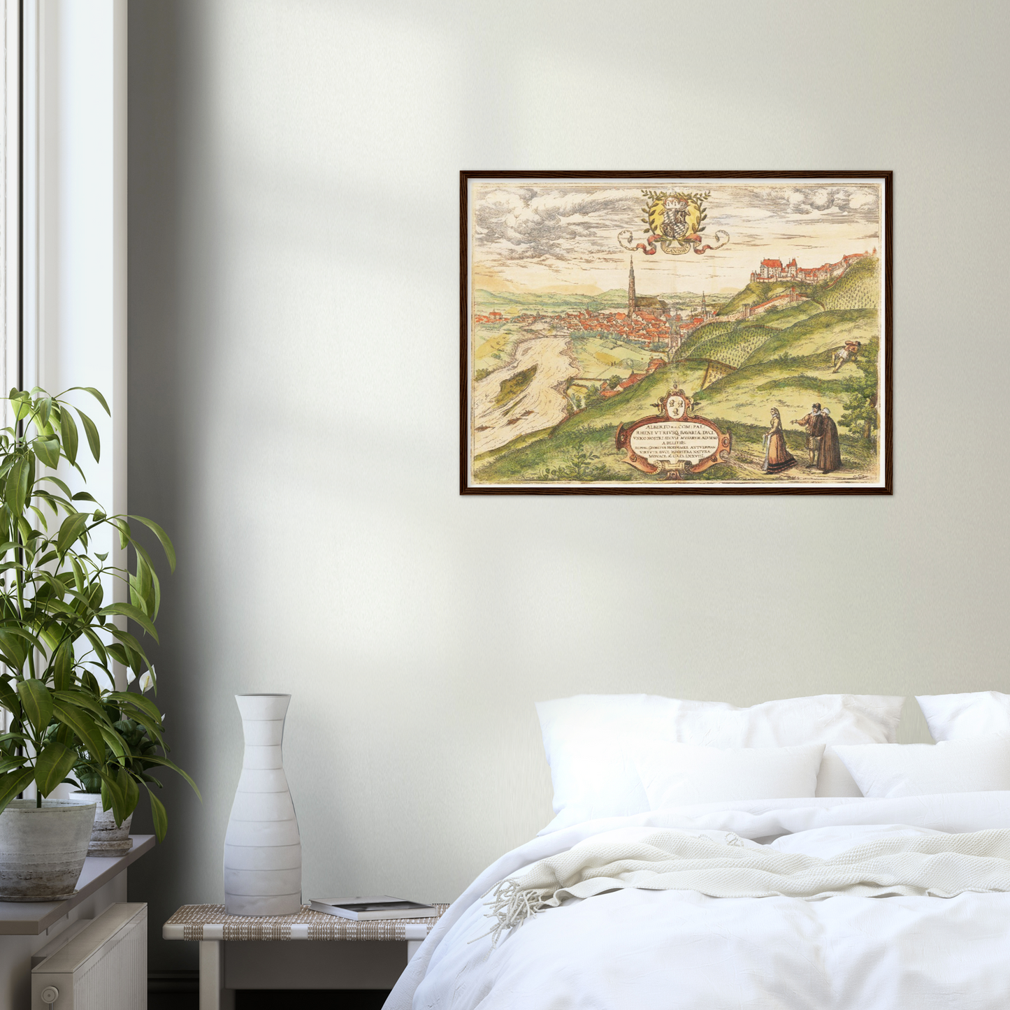 Historische Stadtansicht Landshut um 1582