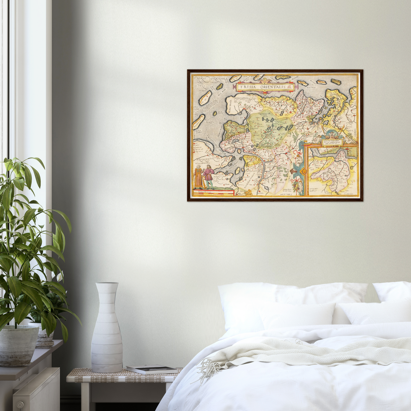 Historische Landkarte Ostfriesland um 1609