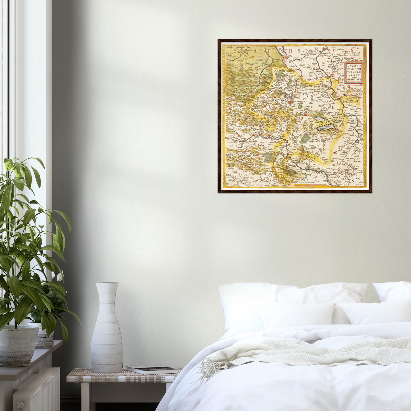 Historische Landkarte Mansfeld um 1609