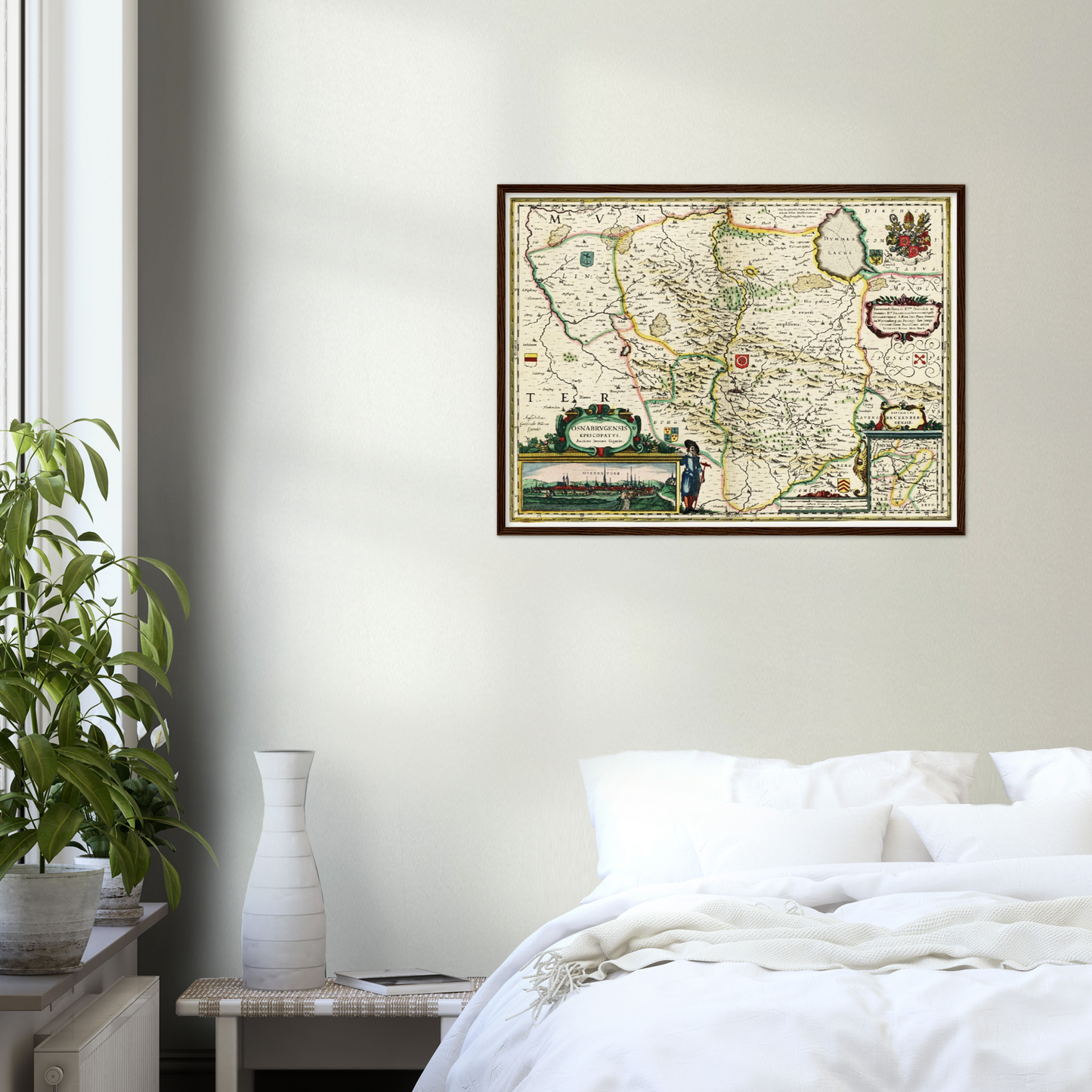 Historische Landkarte Osnabrück um 1650