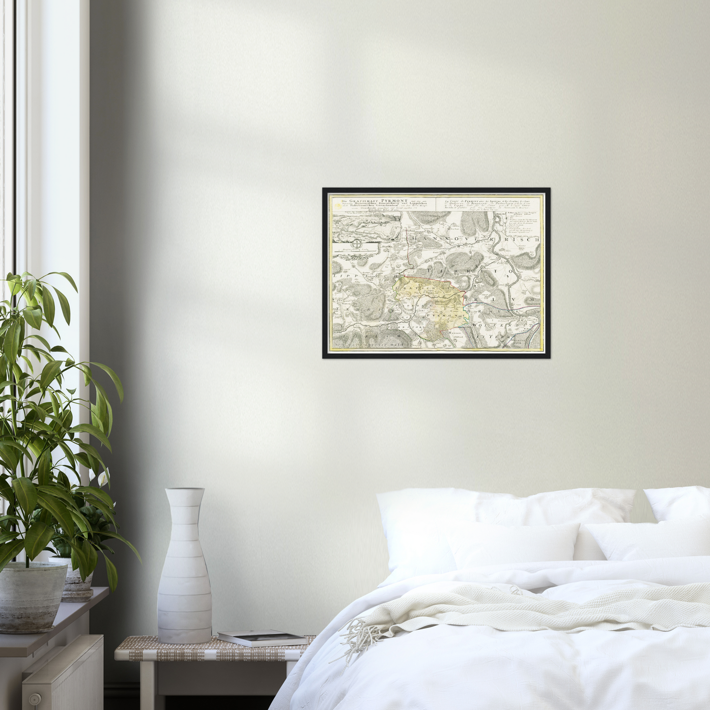 Historische Landkarte Pyrmont um 1753
