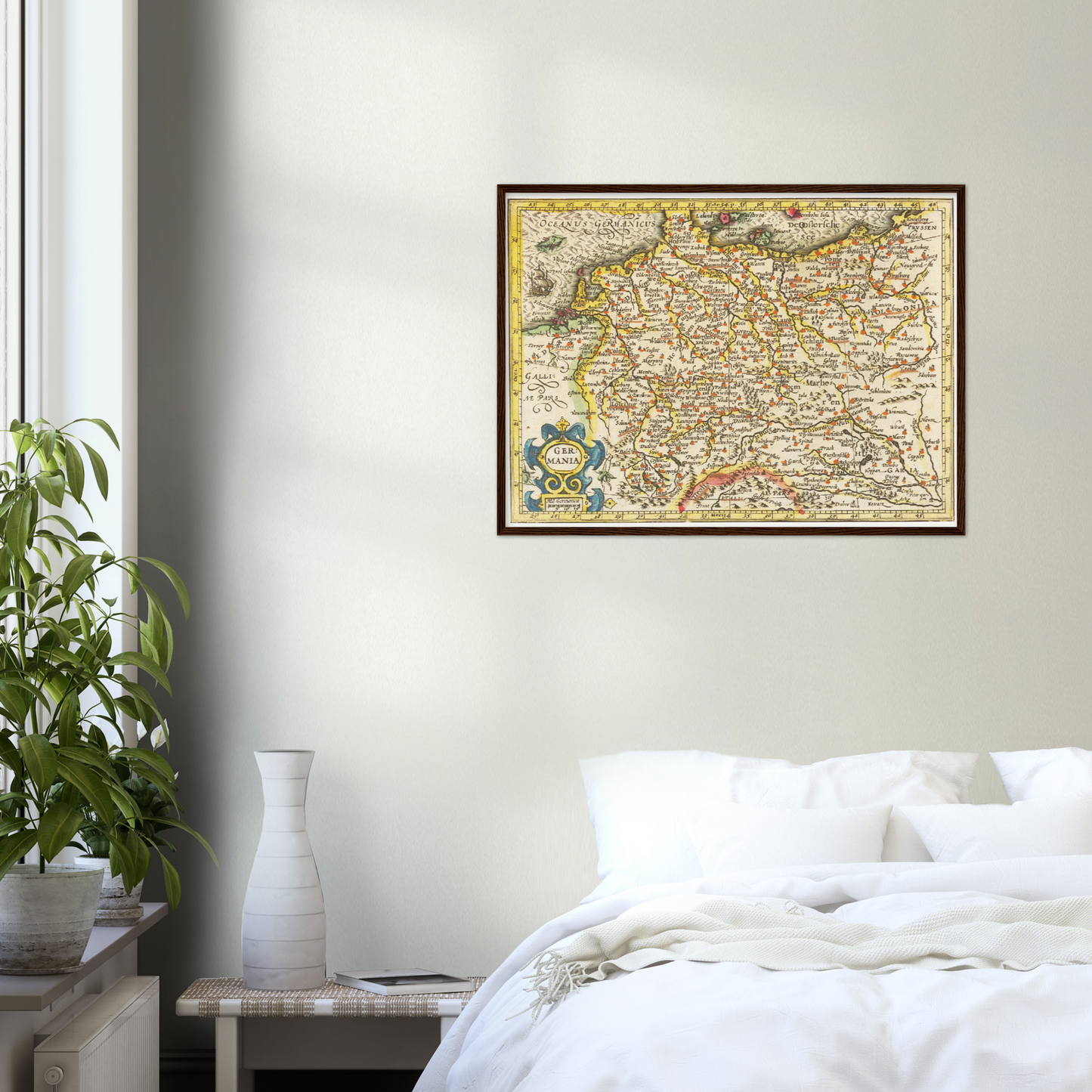 Historische Landkarte von Deutschland um 1609