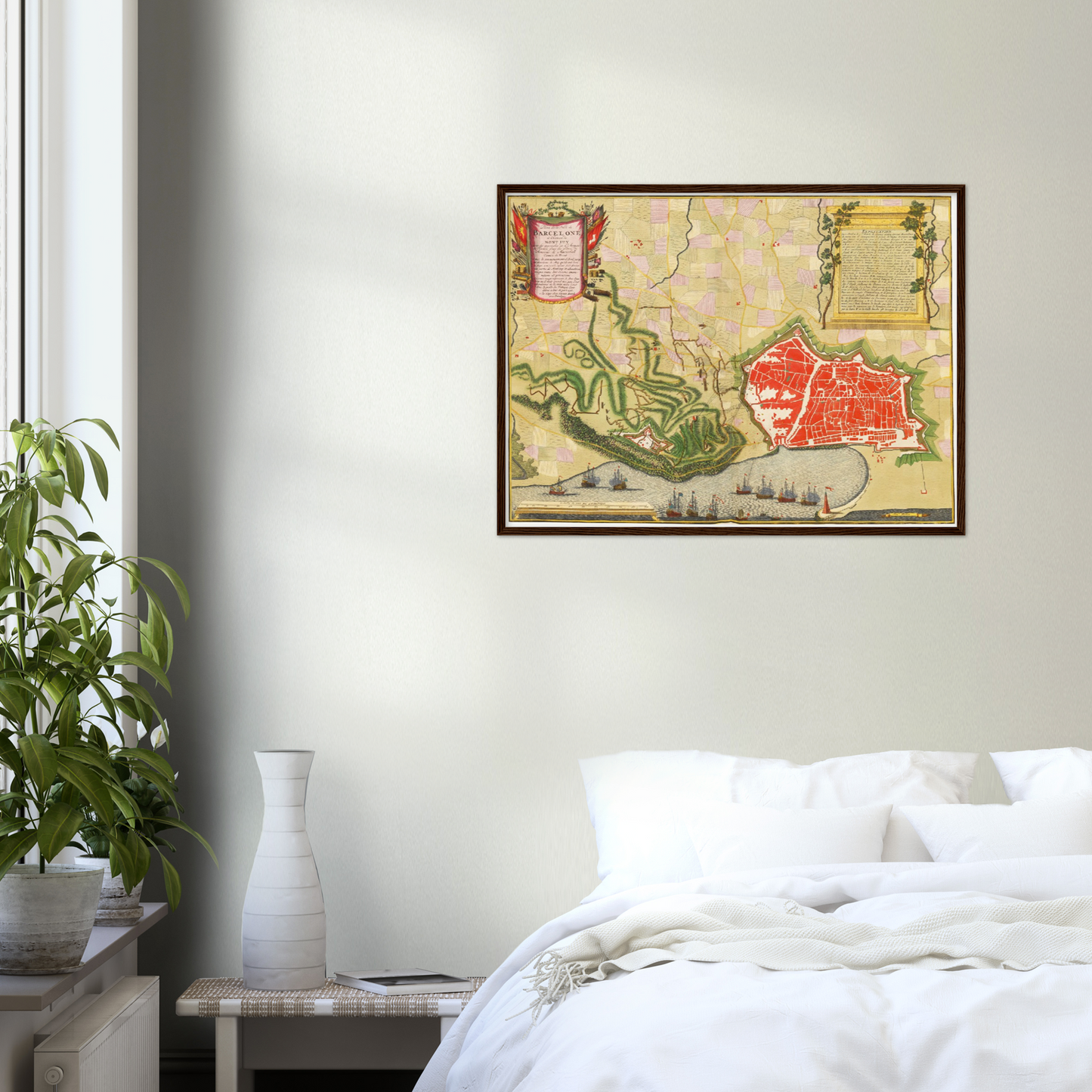 Historischer Stadtplan Barcelona um 1700