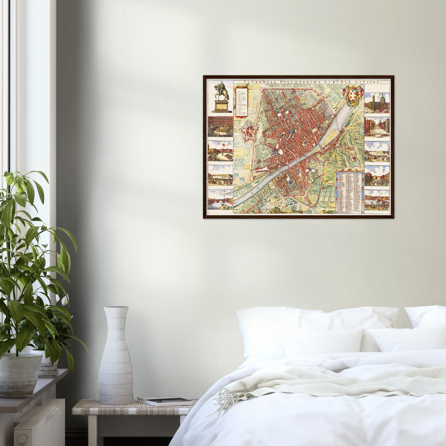 Historischer Stadtplan Florenz um 1660