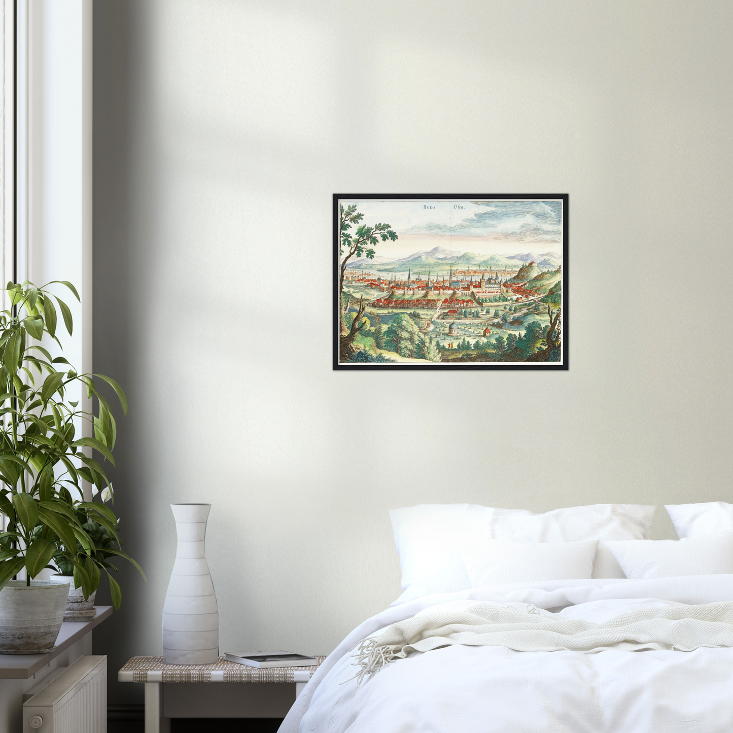 Historische Stadtansicht Budapest um 1636