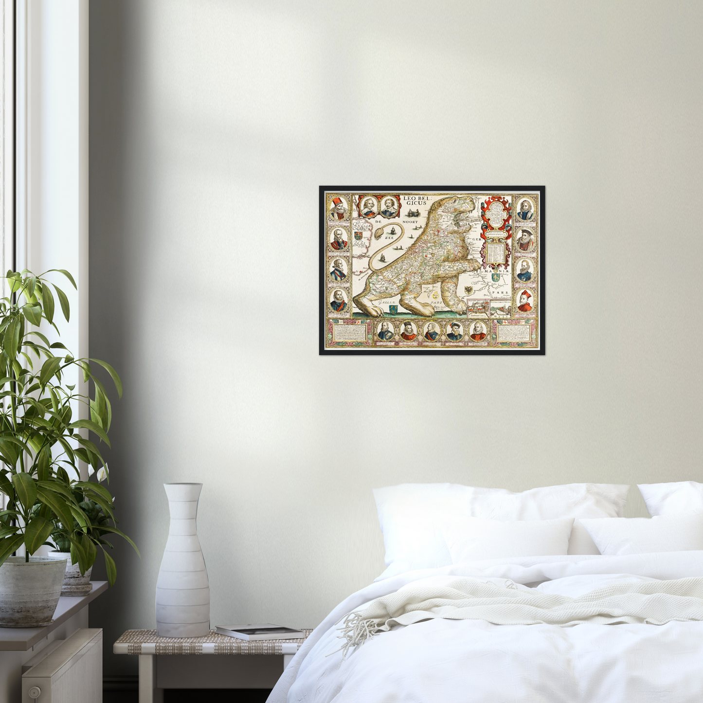 Historische Landkarte Belgien um 1650