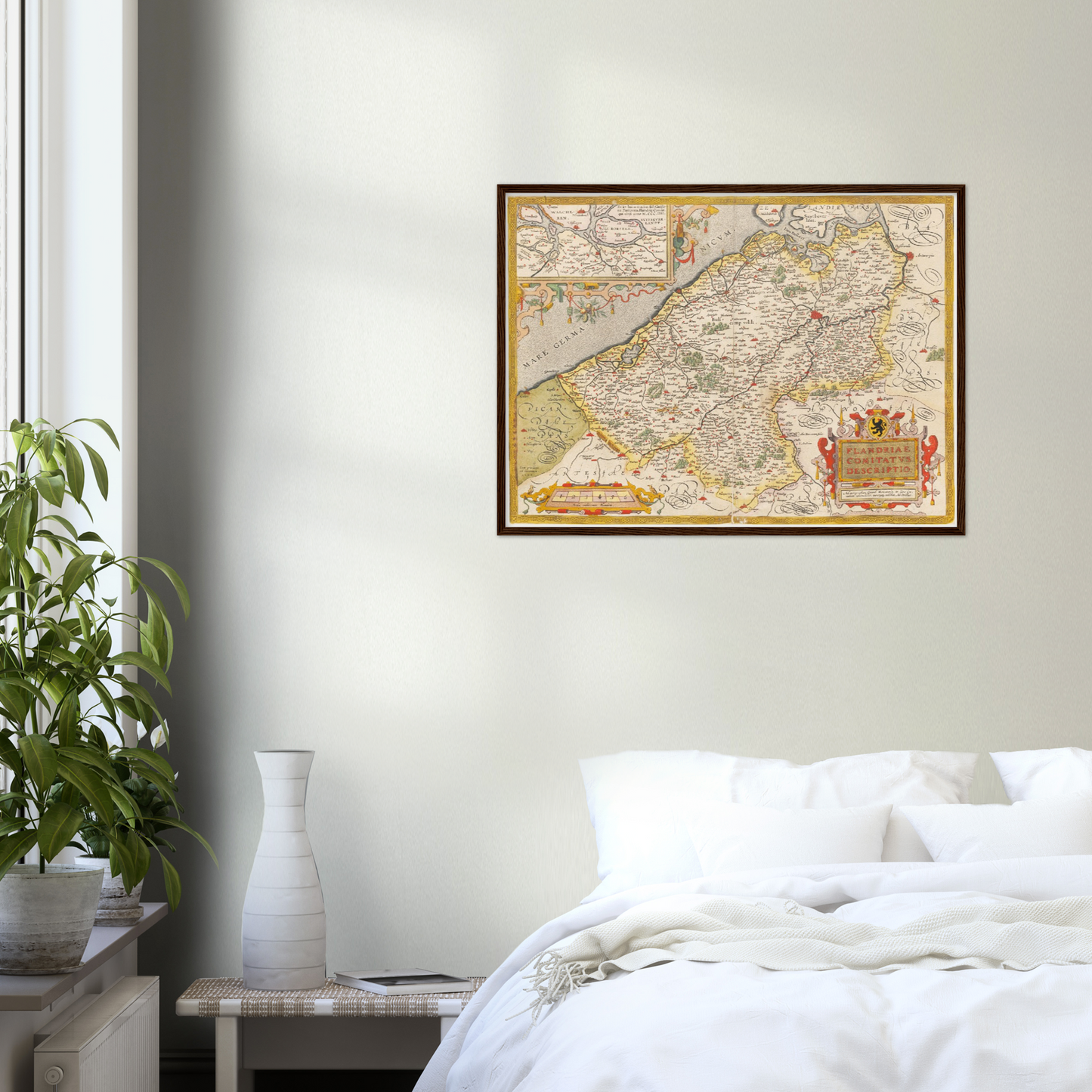 Historische Landkarte Flandern um 1609