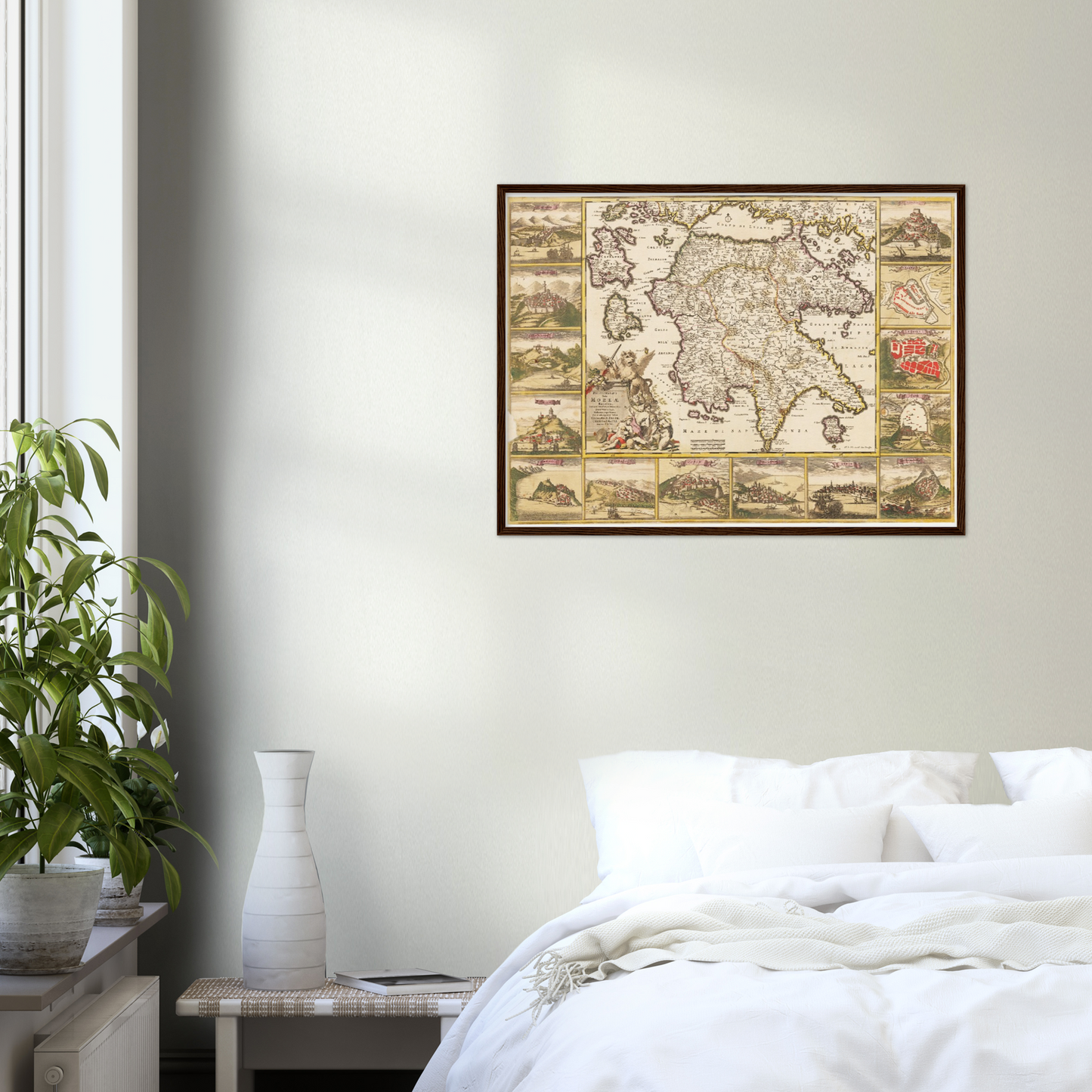 Historische Landkarte Peloponnes um 1698