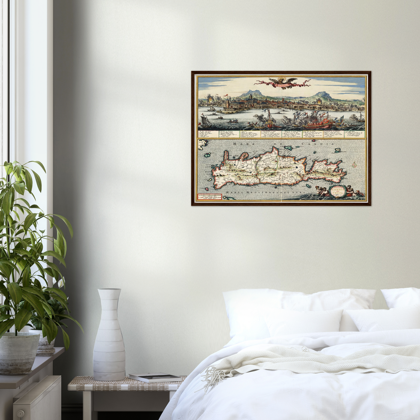 Historische Landkarte Kreta um 1668