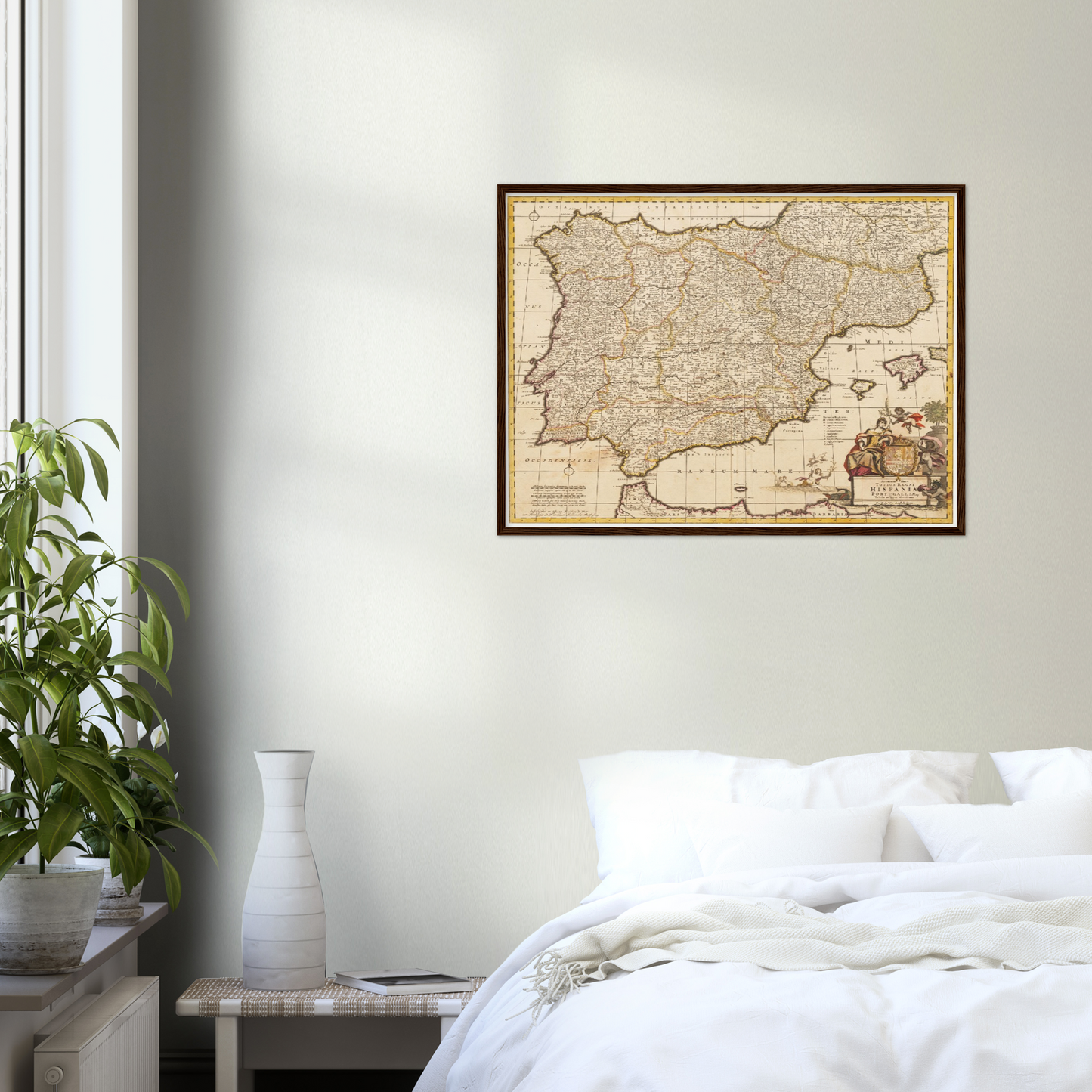 Historische Landkarte Spanien um 1698