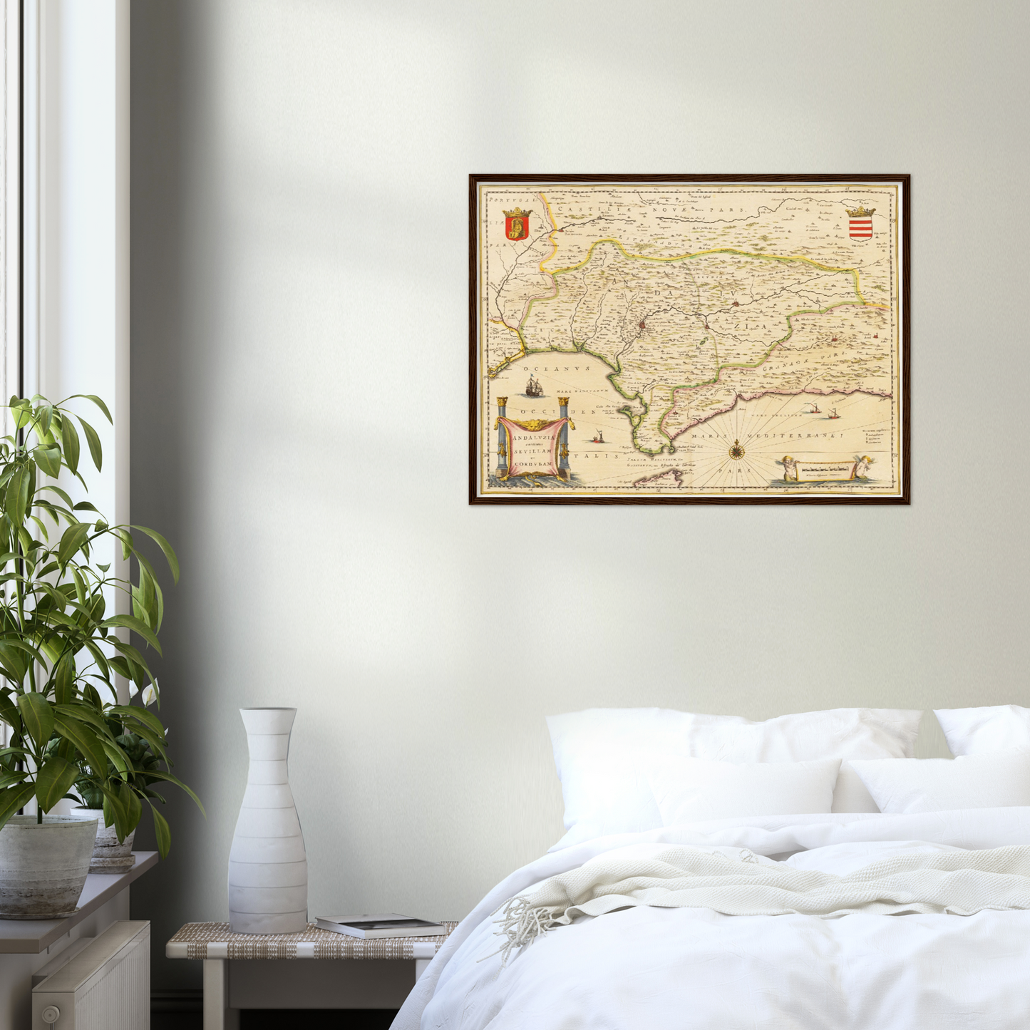 Historische Landkarte Andalusien um 1635