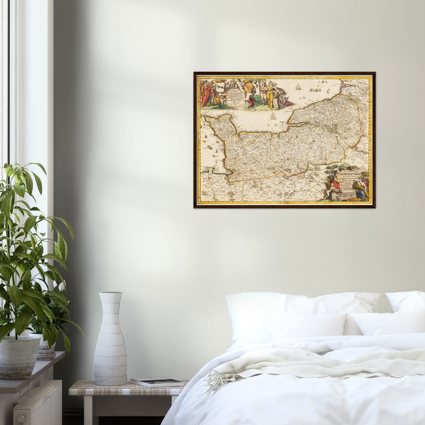 Historische Landkarte Normandie um 1698