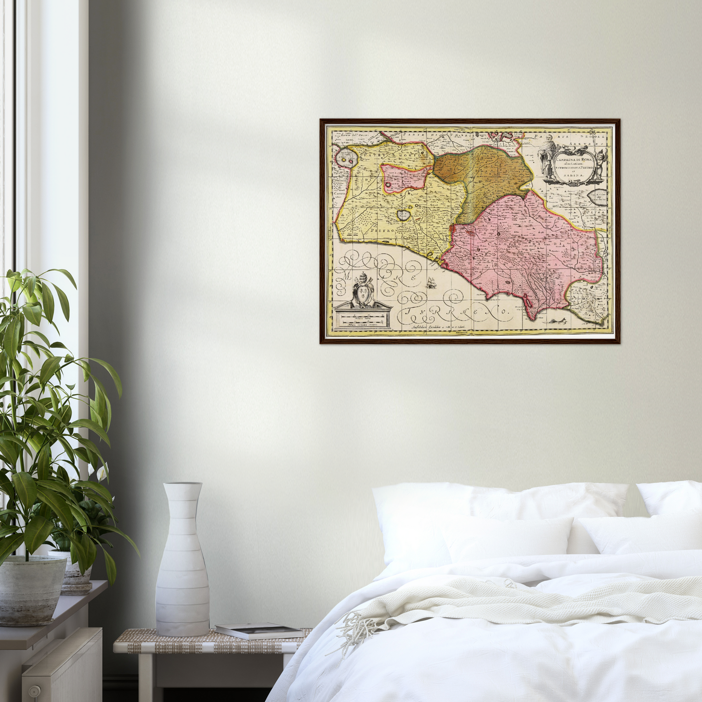Historische Landkarte Latium um 1700