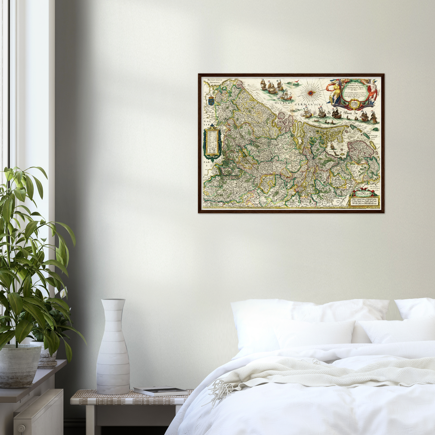 Historische Landkarte Niederlande um 1647