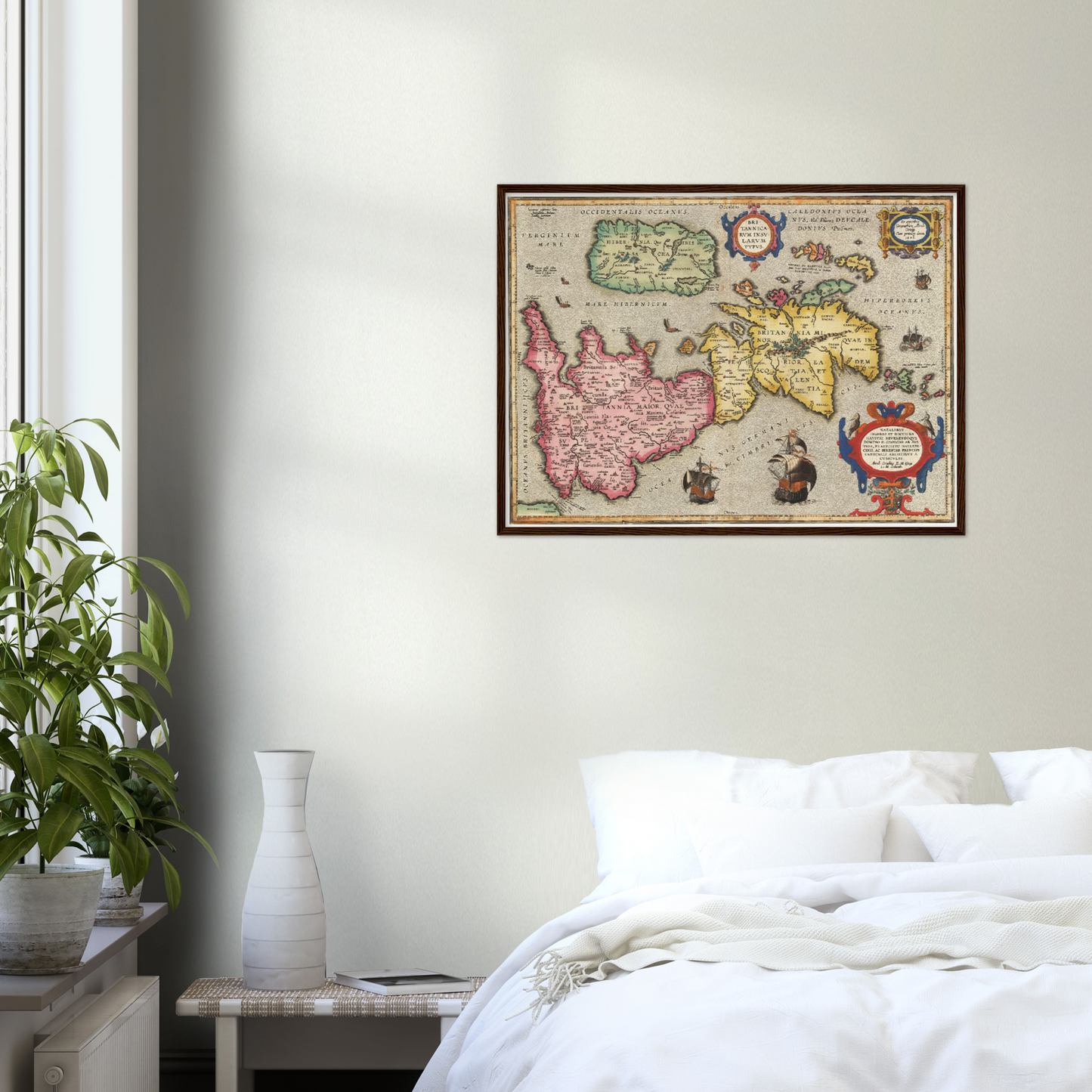 Historische Landkarte Historisches Britannien um 1595