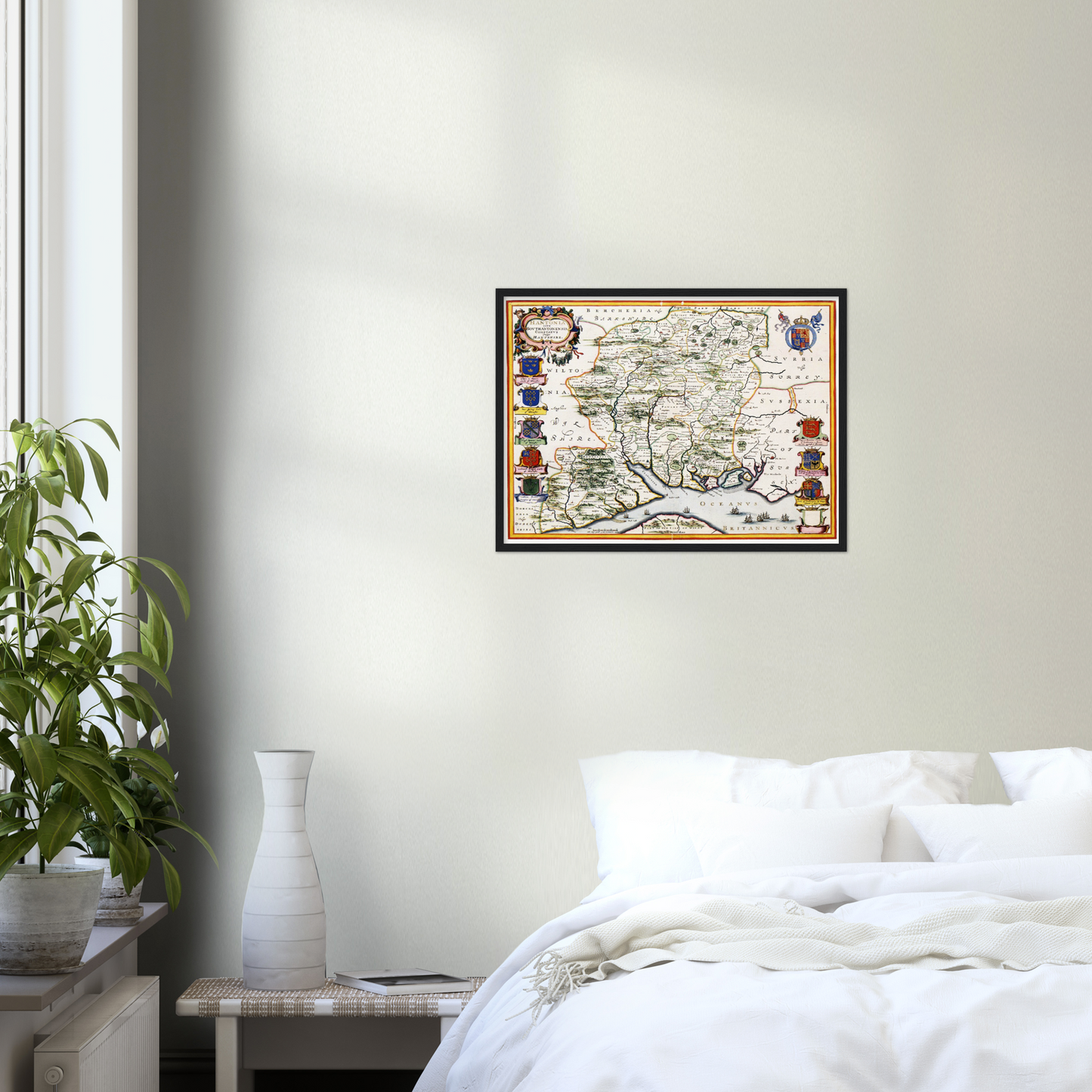 Historische Landkarte Hampshire um 1646