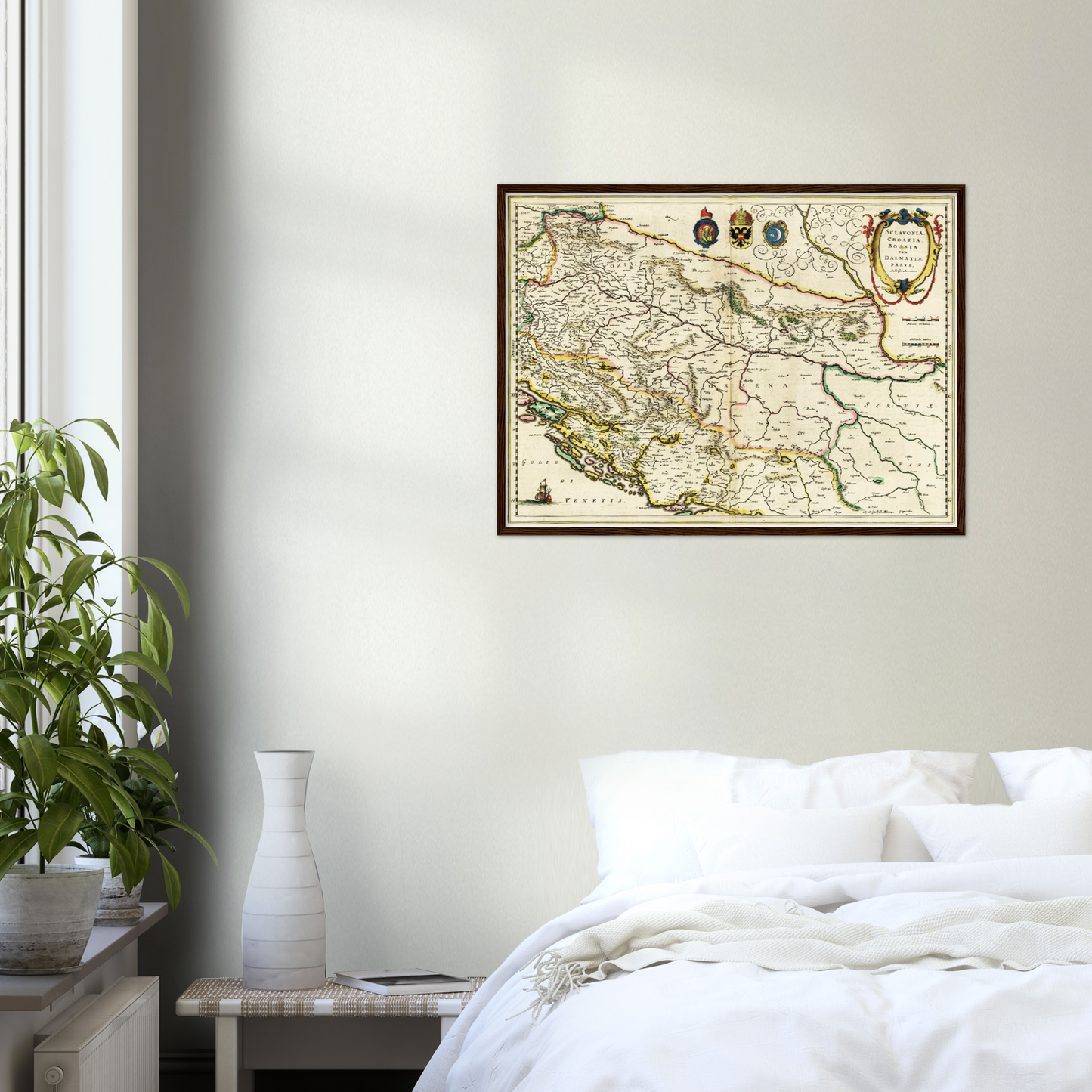 Historische Landkarte Bosnien um 1647