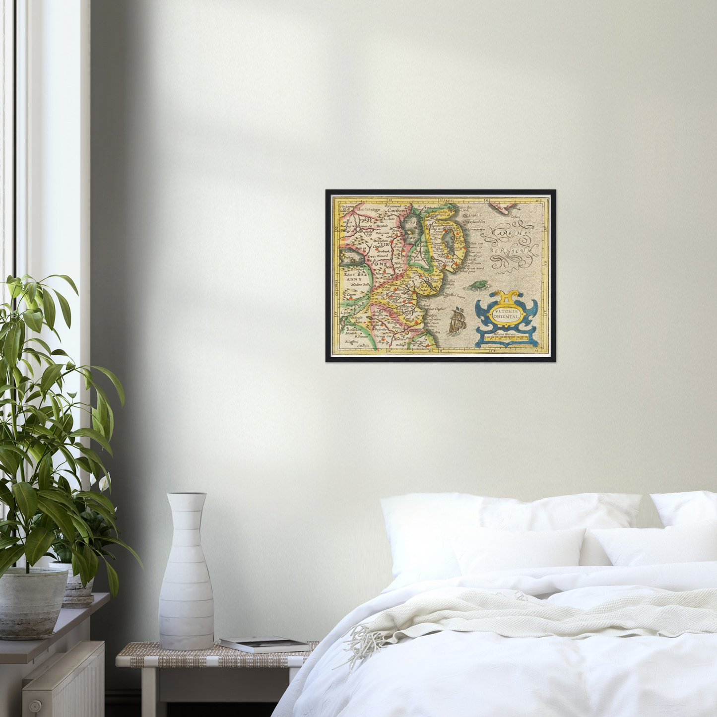 Historische Landkarte Dublin um 1609