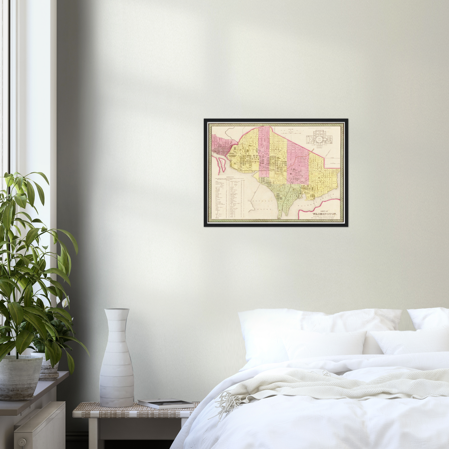 Historische Landkarte District of Columbia um 1849