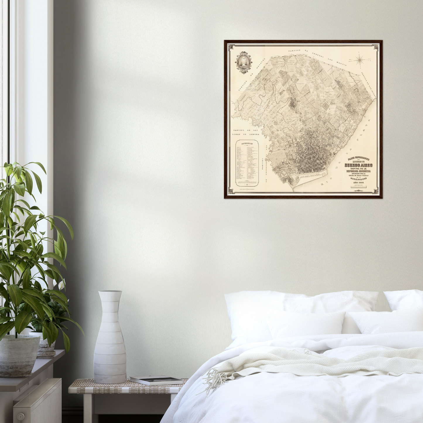 Historischer Stadtplan Buenos Aires um 1895