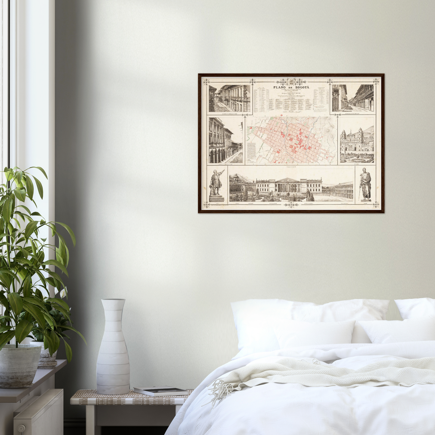 Historischer Stadtplan Bogota um 1890