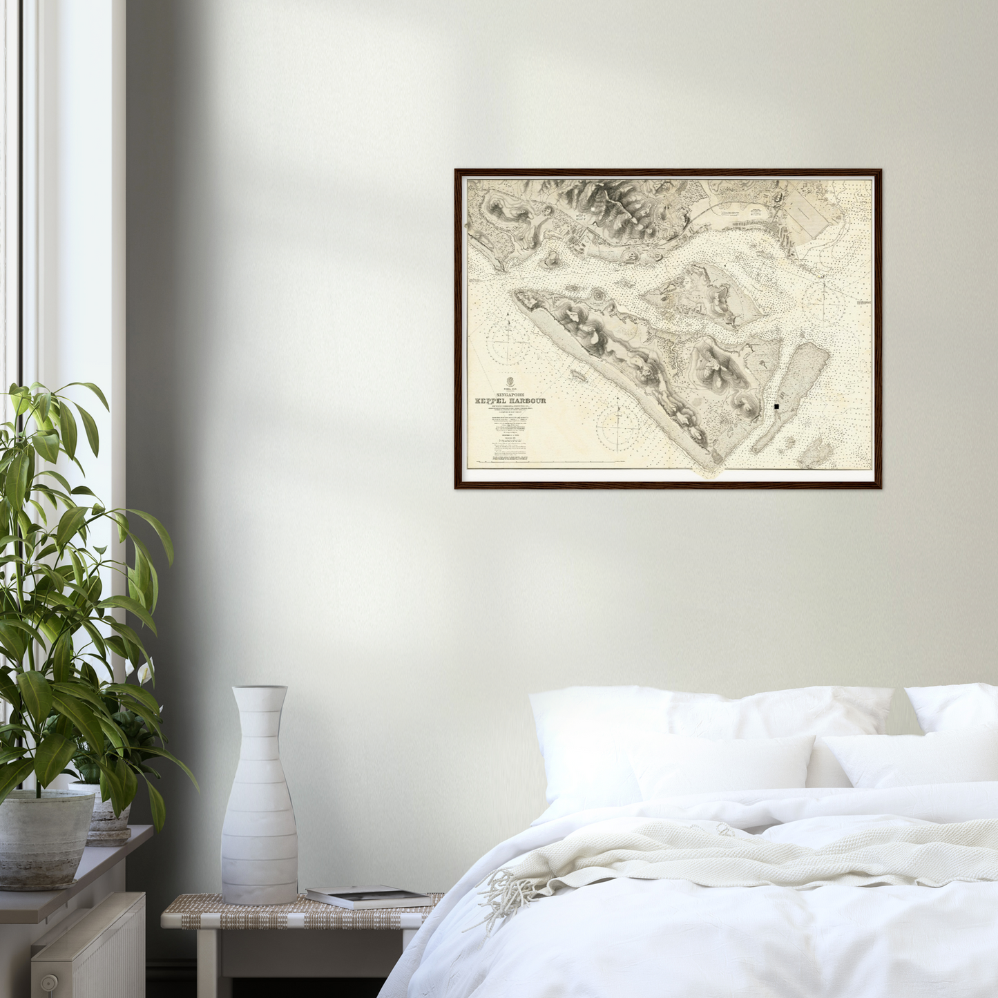 Historischer Stadtplan Singapur um 1893