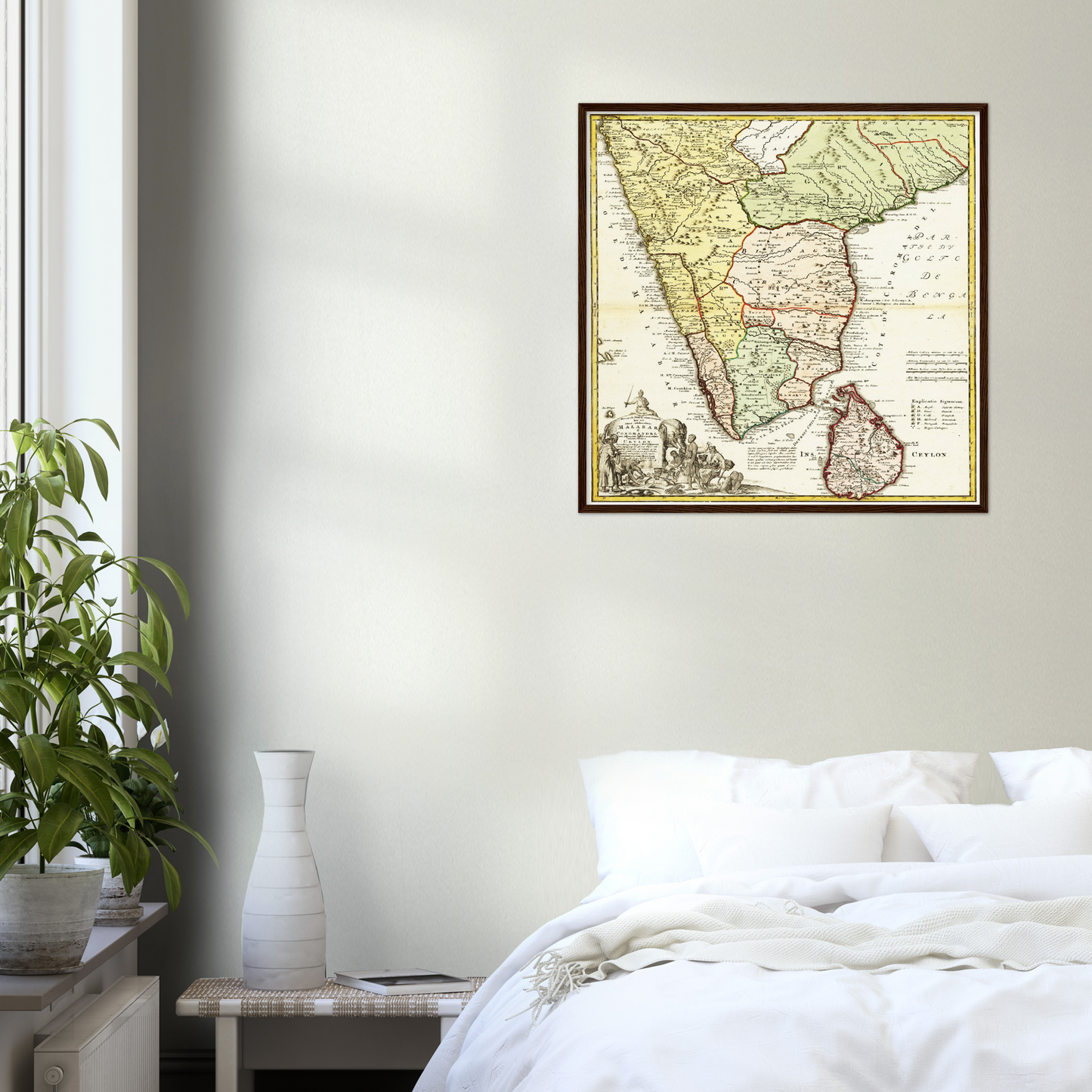 Historische Landkarte Indien um 1750
