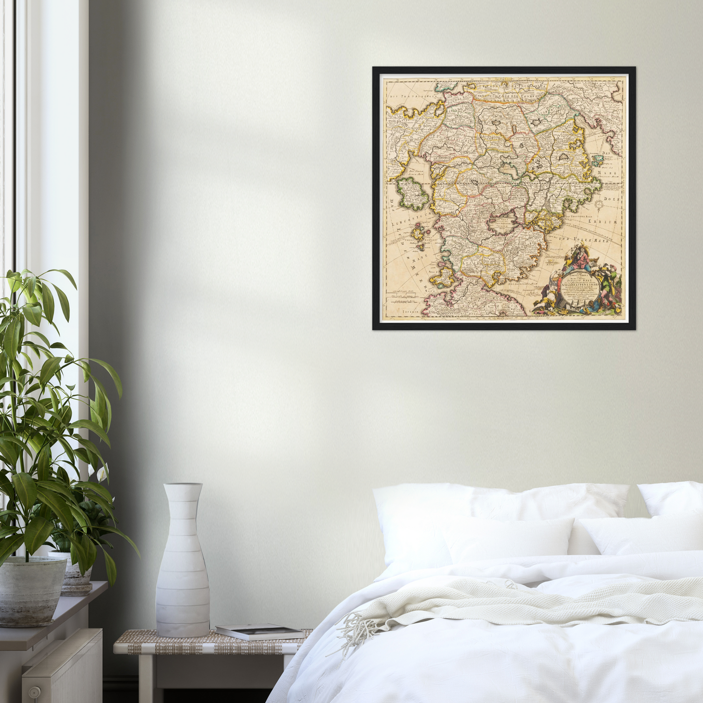 Historische Landkarte Schlaraffenland um 1694
