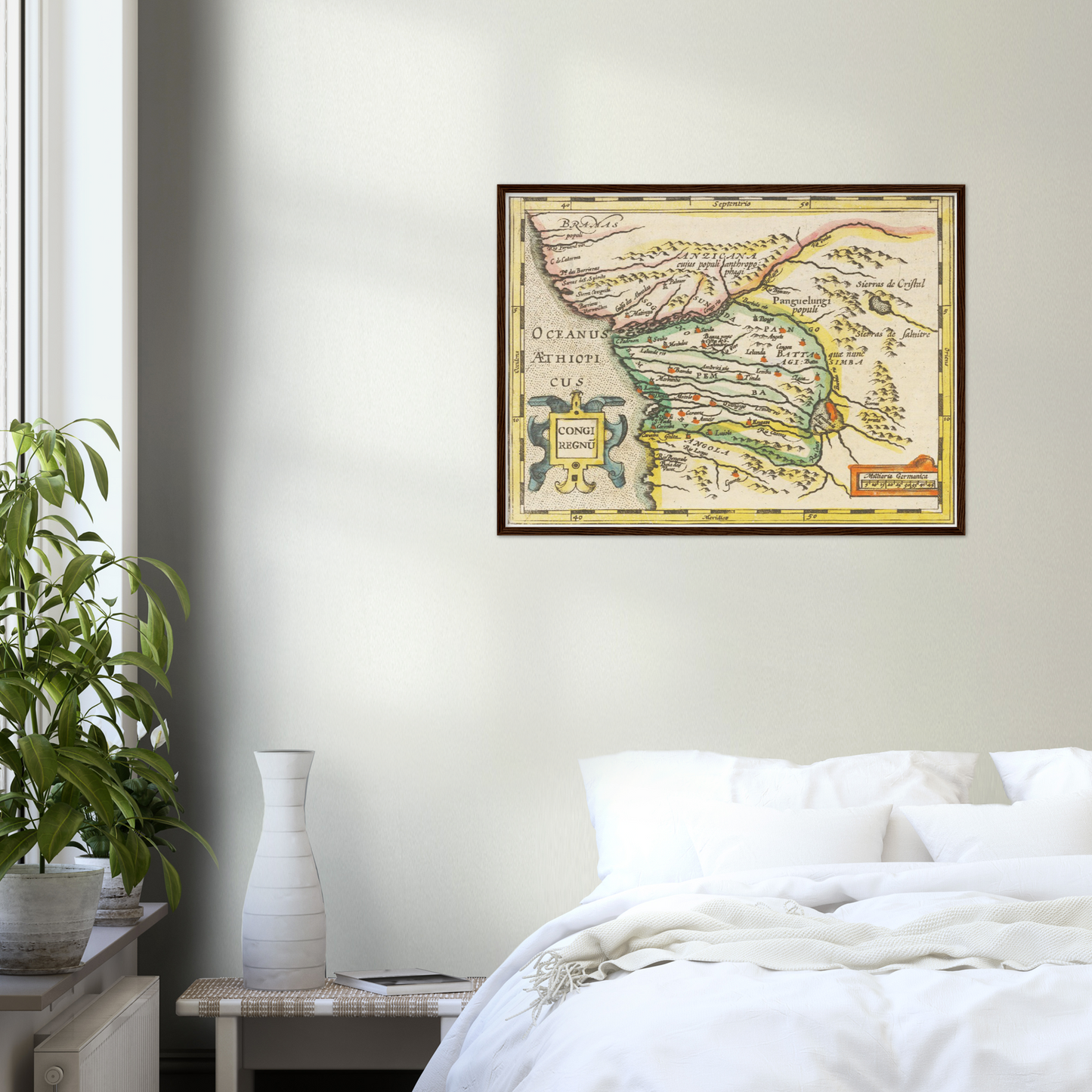 Historische Landkarte Kongo um 1609