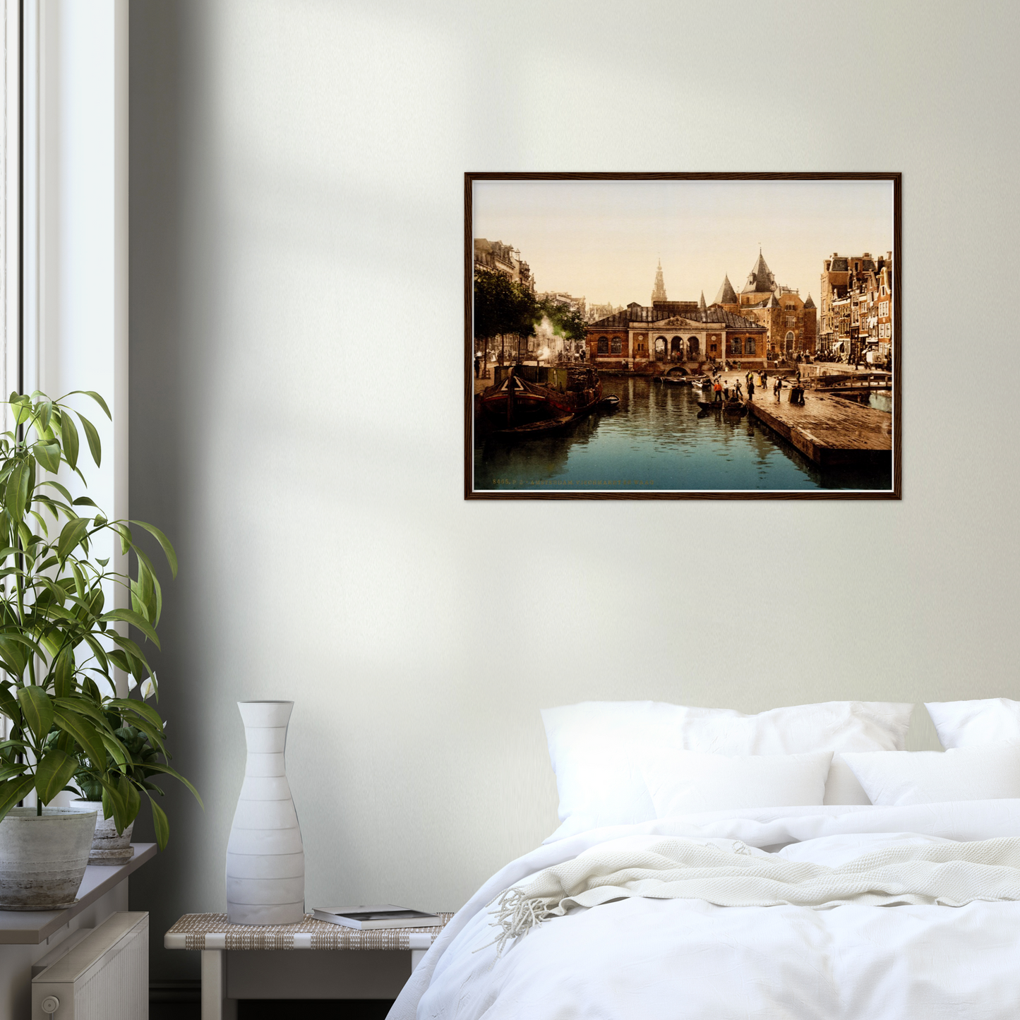 Historische Ansicht Amsterdam Fischmarkt um 1895