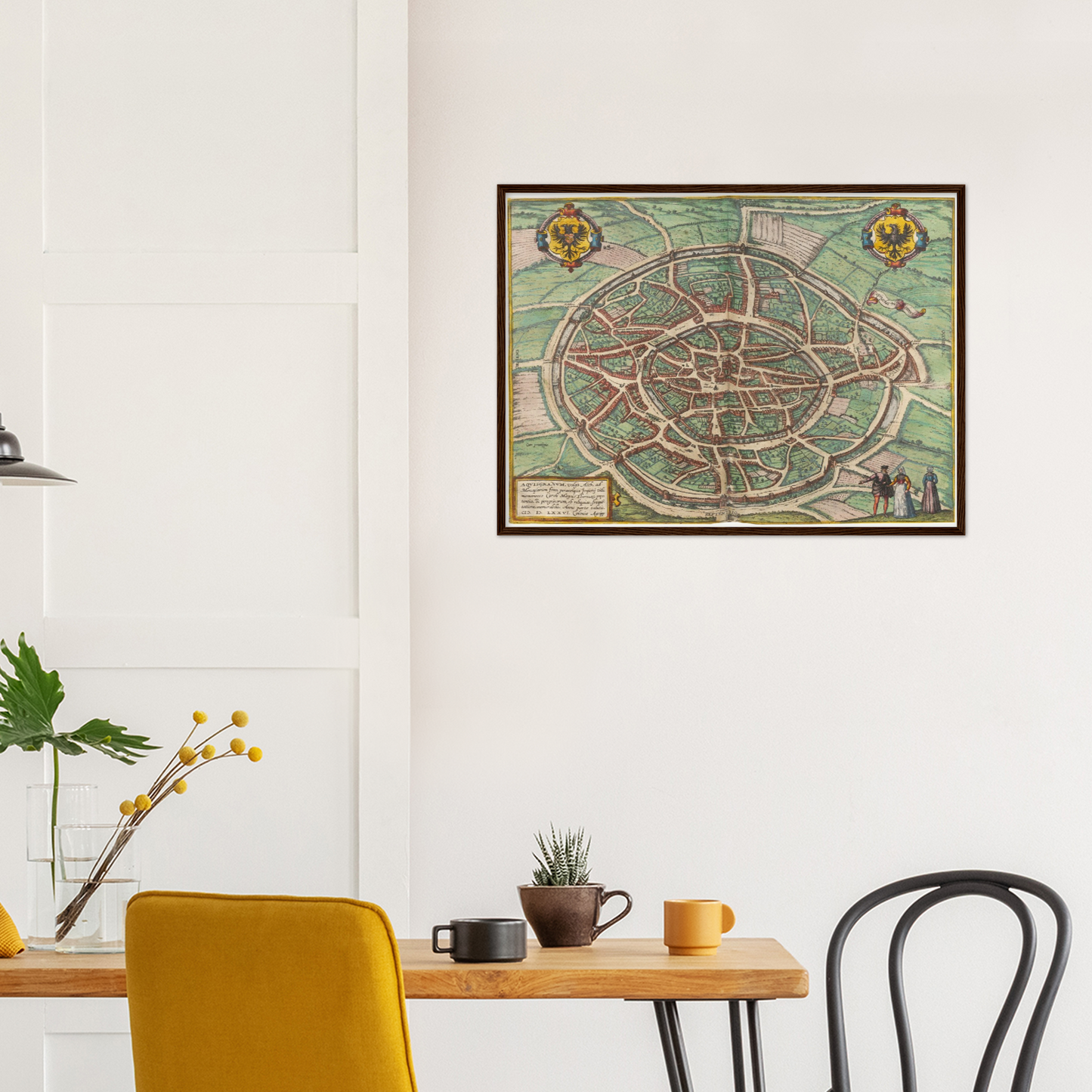 Historischer Stadtplan Aachen um 1570