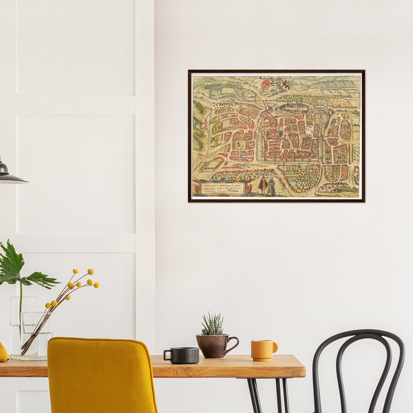 Historische Stadtansicht Weimar um 1582