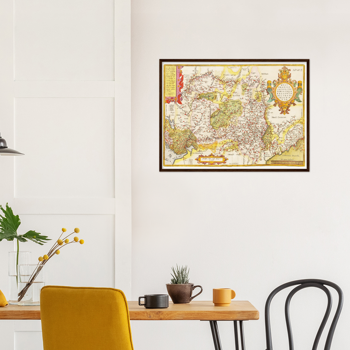 Historische Landkarte Westfalen um 1609
