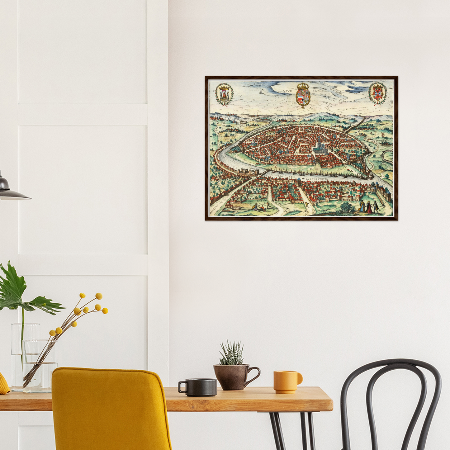 Historische Stadtansicht Sevilla um 1612
