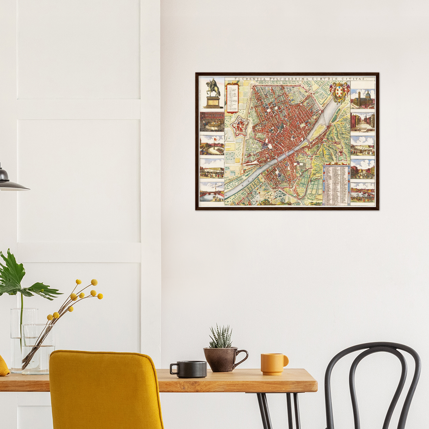 Historischer Stadtplan Florenz um 1660
