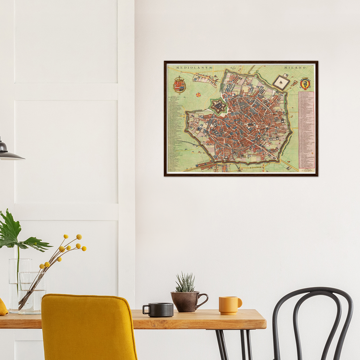 Historischer Stadtplan Mailand um 1700