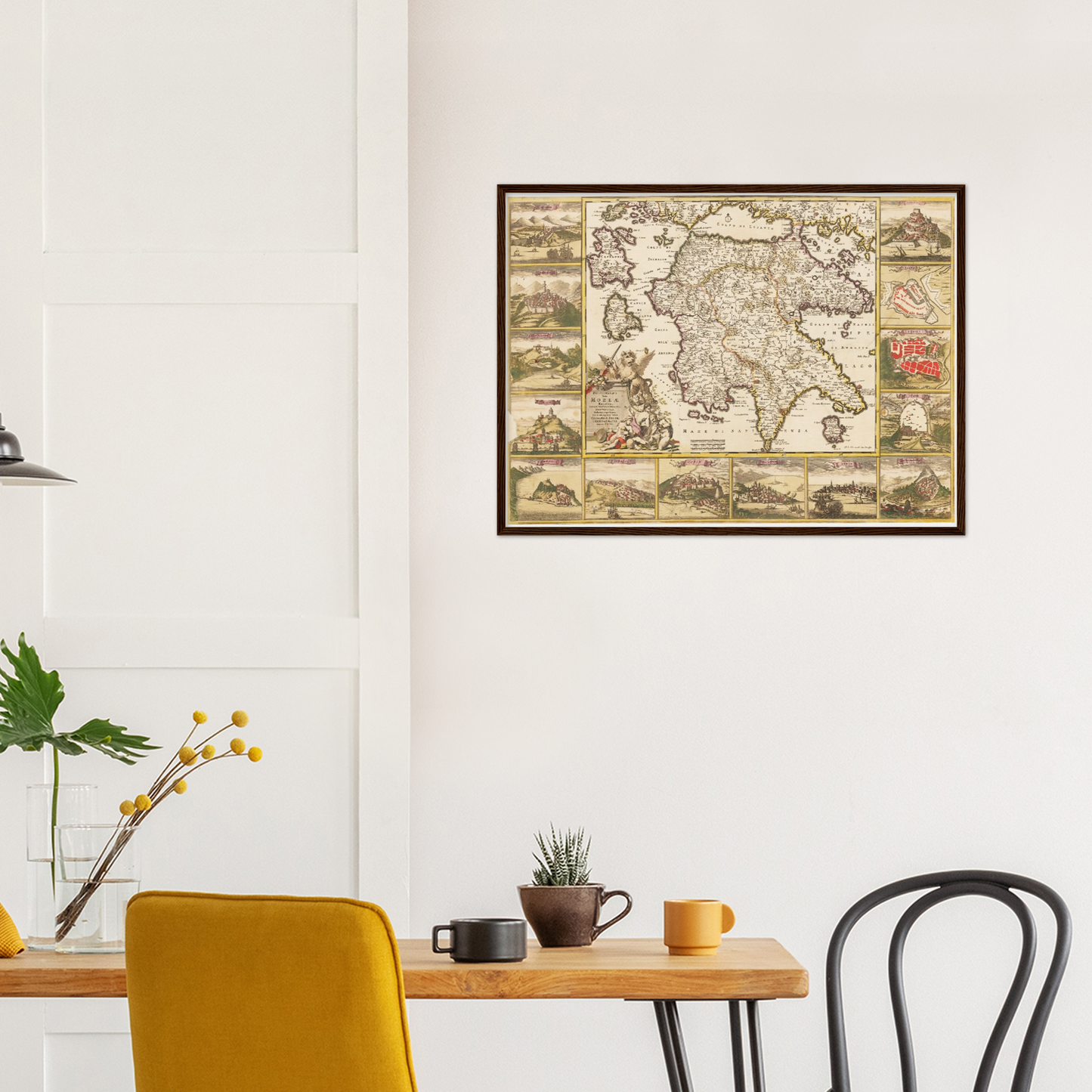 Historische Landkarte Peloponnes um 1698