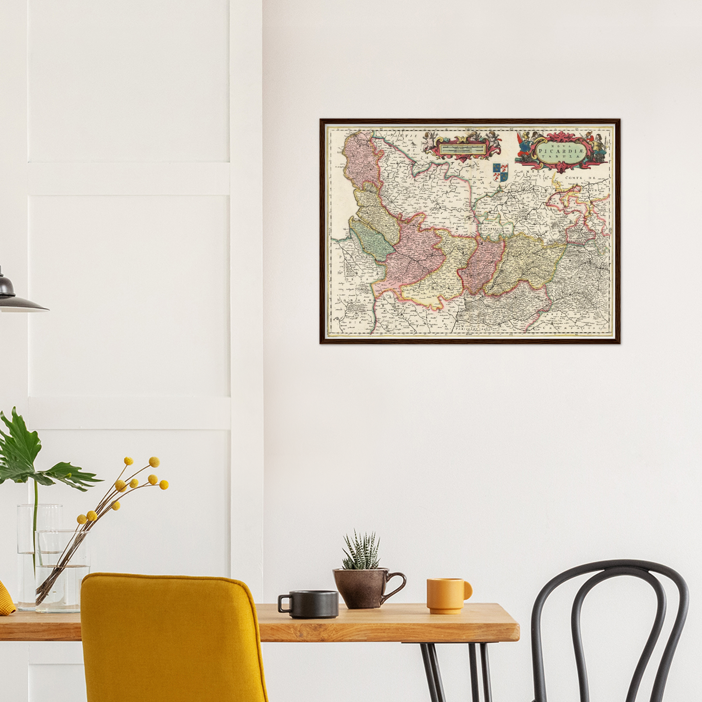 Historische Landkarte Picardie um 1650