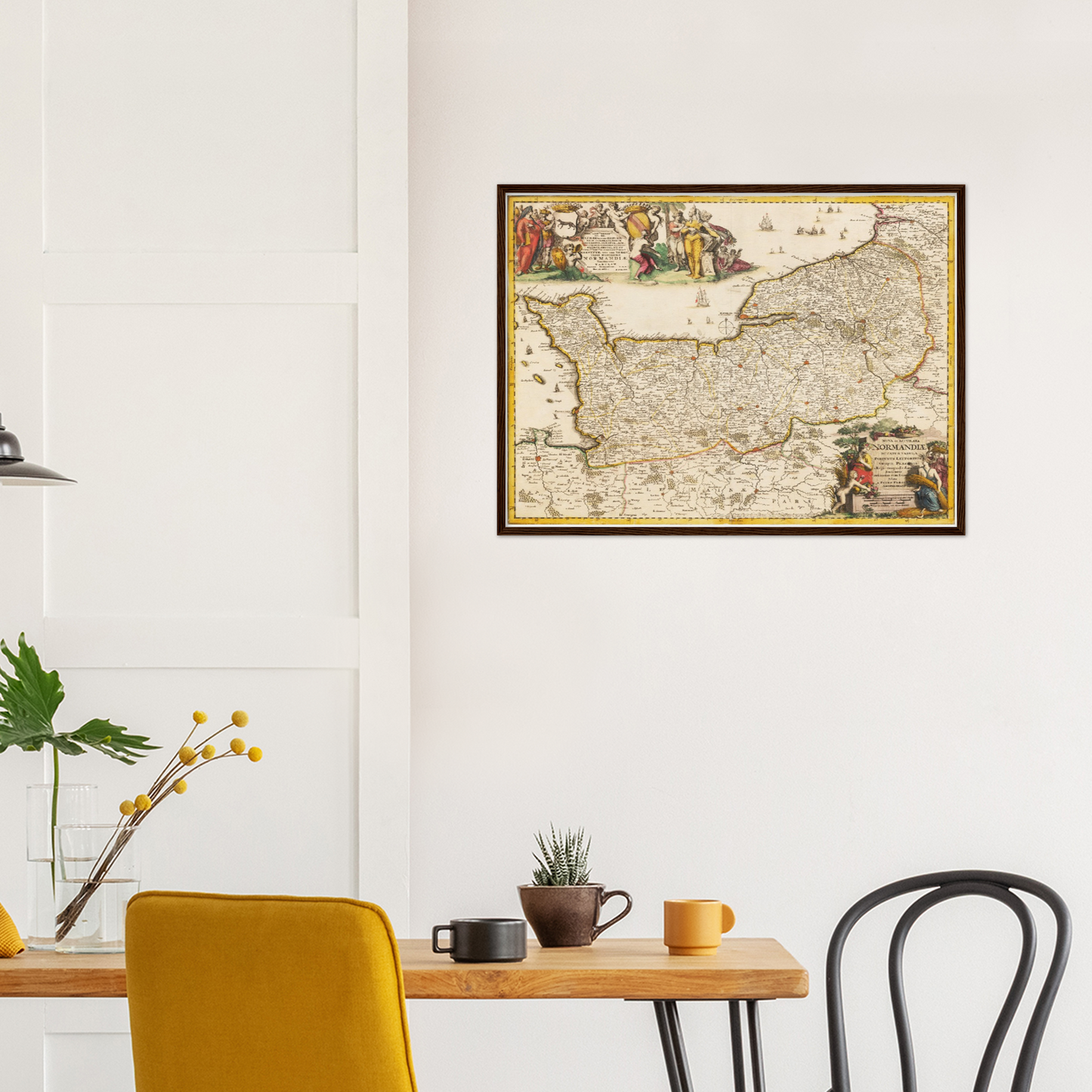 Historische Landkarte Normandie um 1698