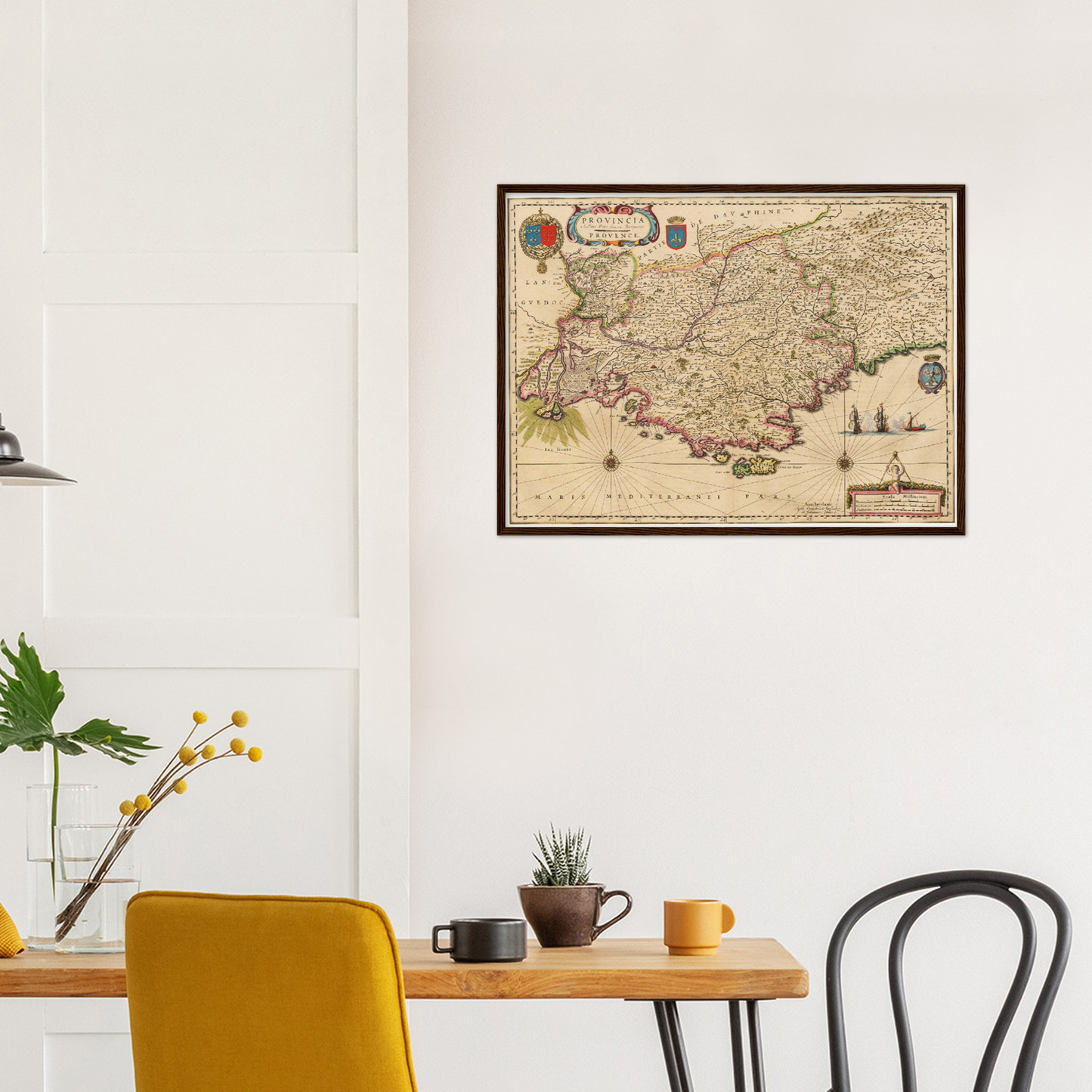 Historische Landkarte Provence um 1635