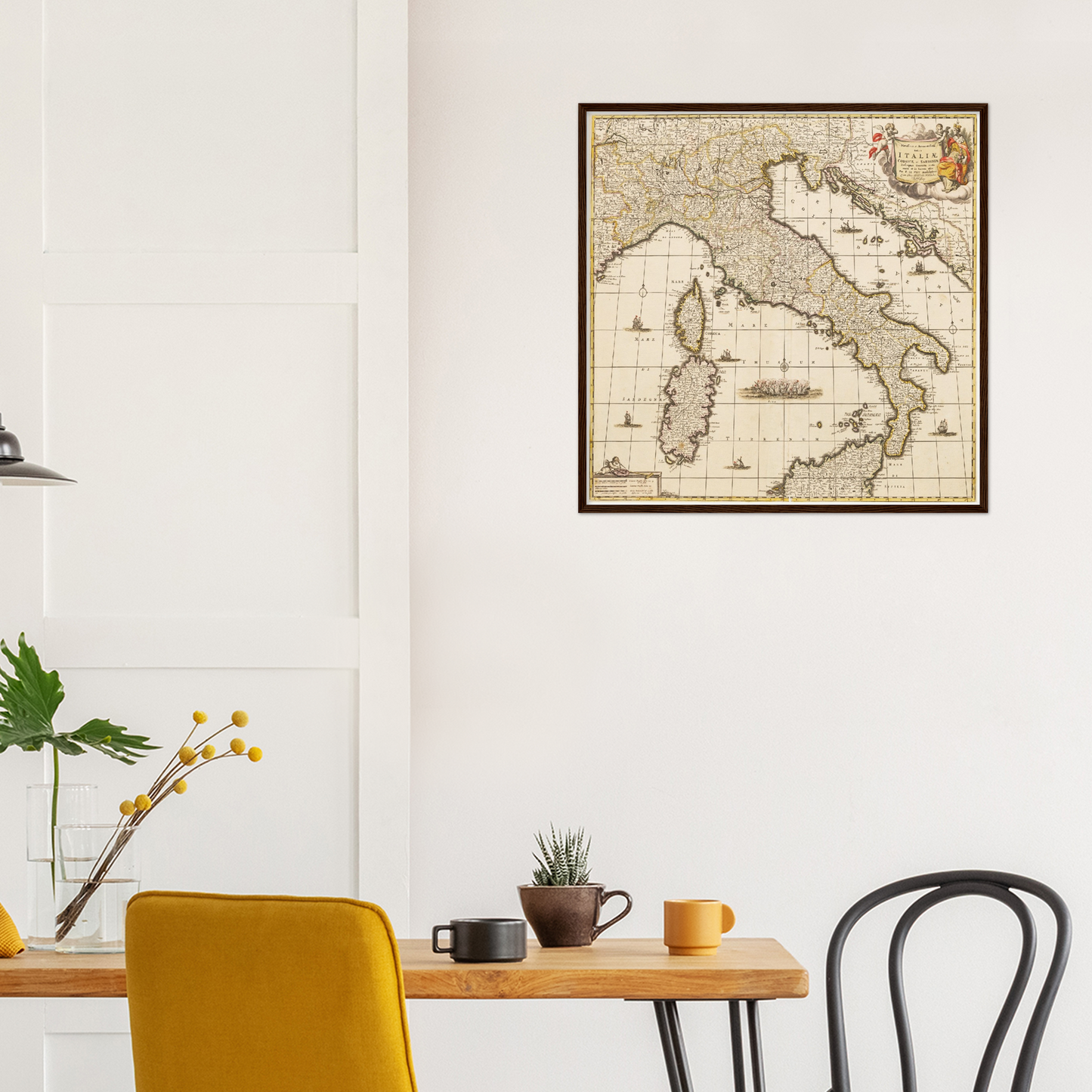 Historische Landkarte Italien um 1698