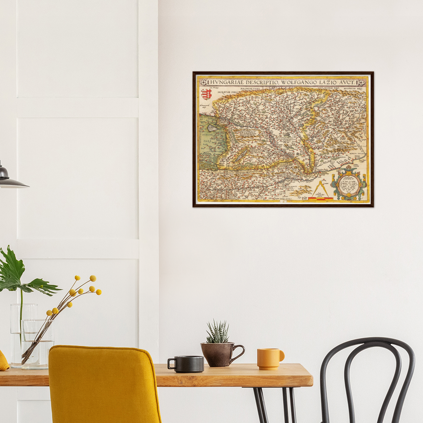 Historische Landkarte Ungarn um 1609