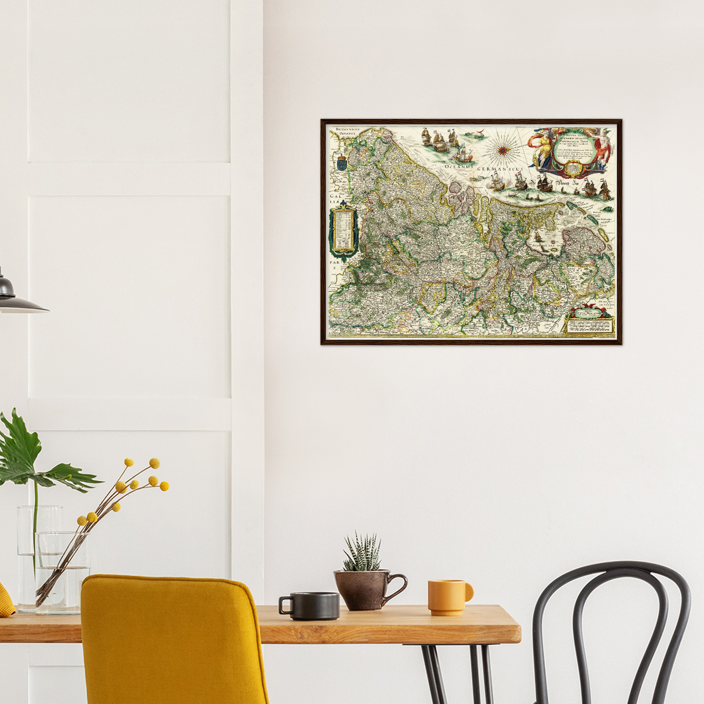Historische Landkarte Niederlande um 1647