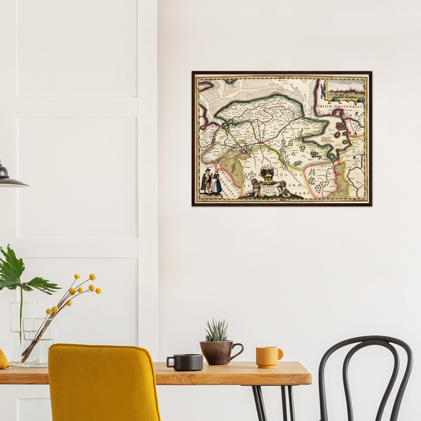 Historische Landkarte Provinz Groningen um 1617