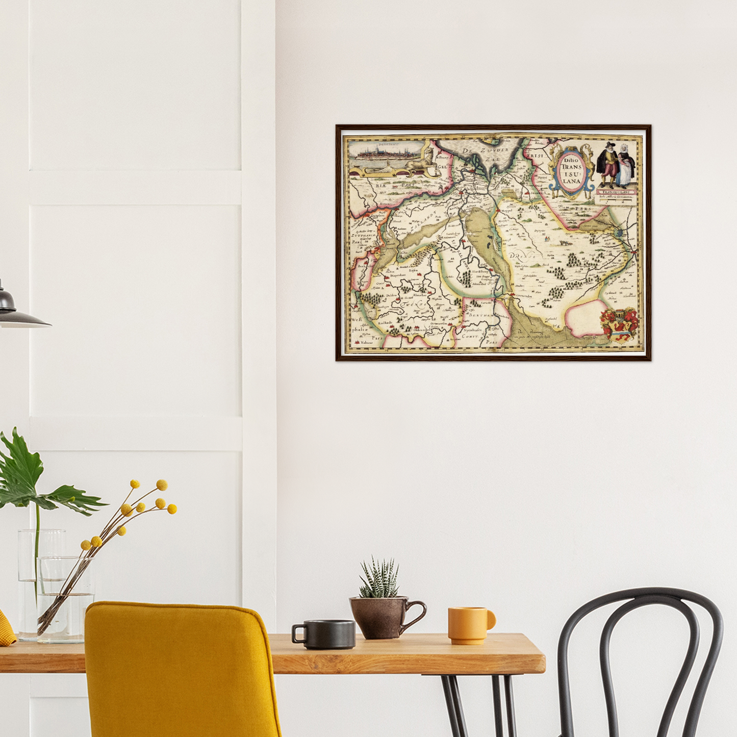 Historische Landkarte Provinz Overijssel um 1617