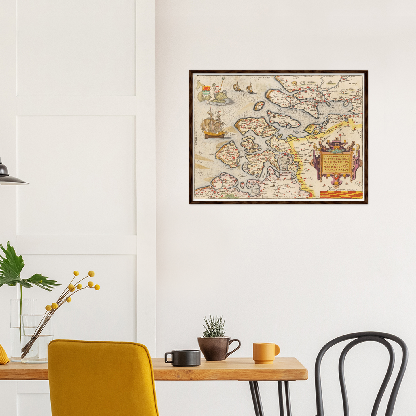 Historische Landkarte Provinz Zeeland um 1609